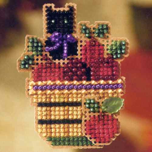 Apple Basket cross stitch bead kit from Mill Hill MH-187201