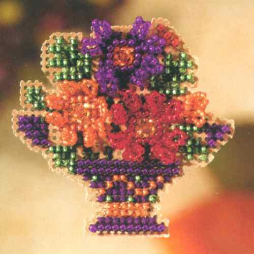 Mum Bouquet cross stitch bead kit from Mill Hill MH-187202