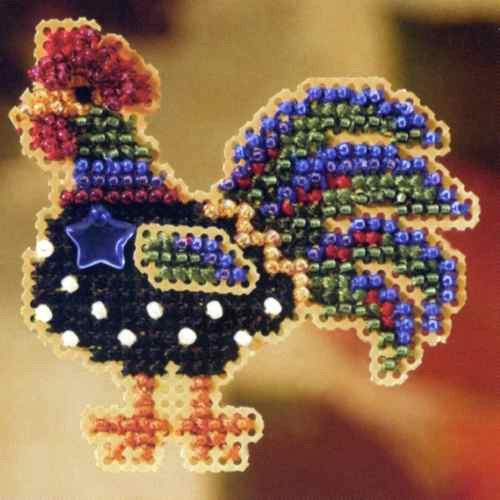 Provence Rooster cross stitch bead kit from Mill Hill MH-187203