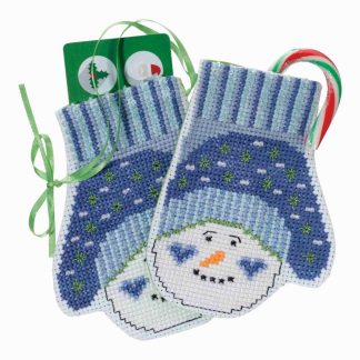 Snowman Mittens cross stitch bead kit from Mill Hill MH-191831