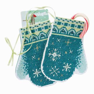 Snowflake Mittens cross stitch bead kit from Mill Hill MH-191832