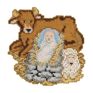 Baby Jesus cross stitch bead kit from Mill Hill MH-192301
