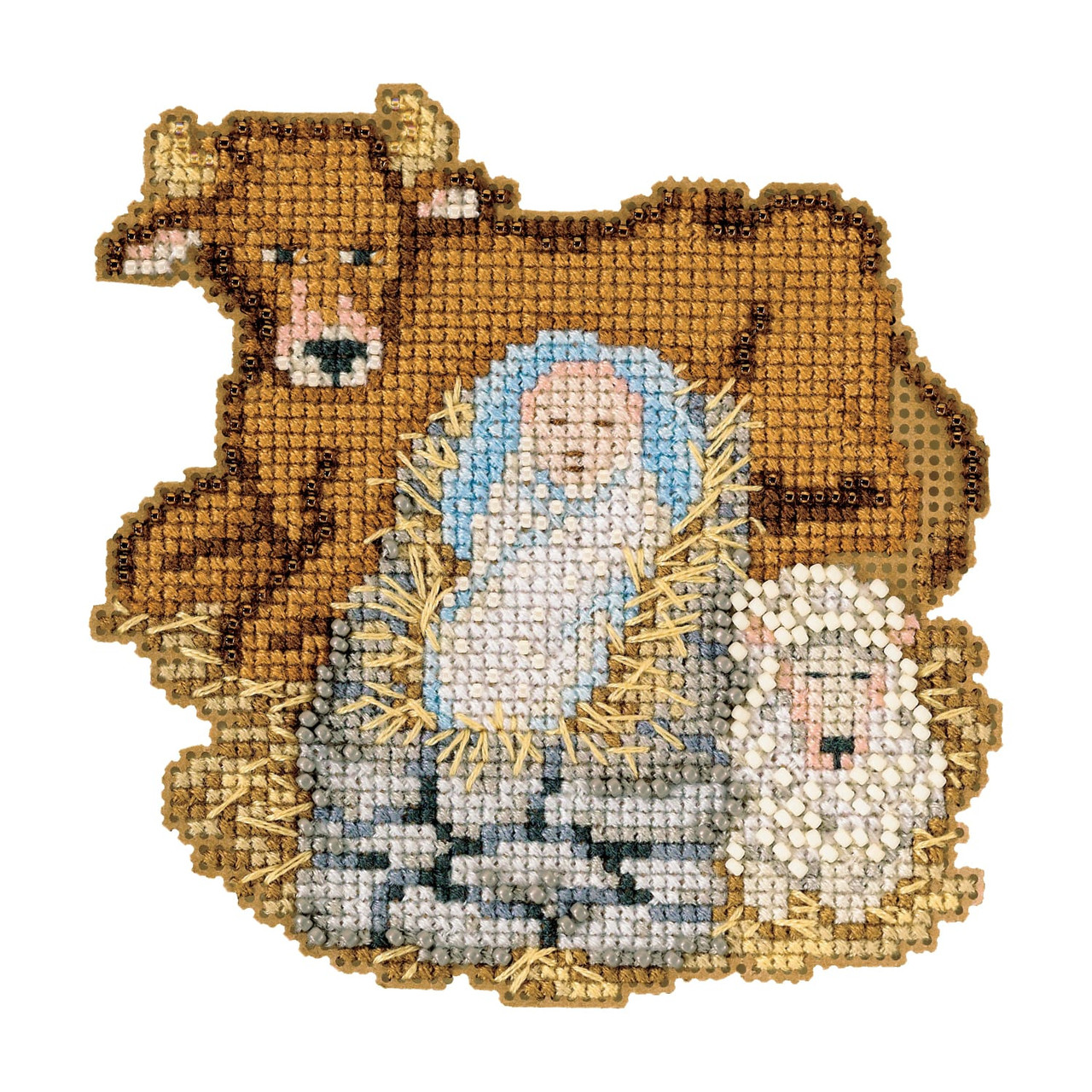 Baby Jesus cross stitch bead kit from Mill Hill MH-192301