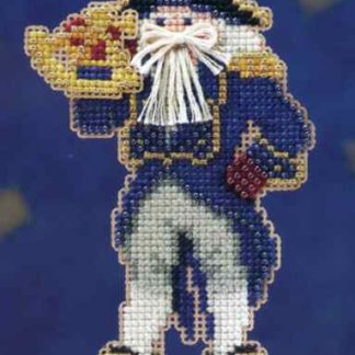 Captain Santa cross stitch bead kit from Mill Hill MH-200301
