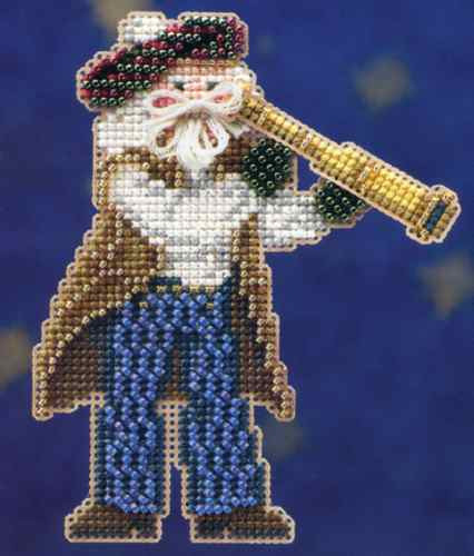 First Mate Santa cross stitch bead kit from Mill Hill MH-200302