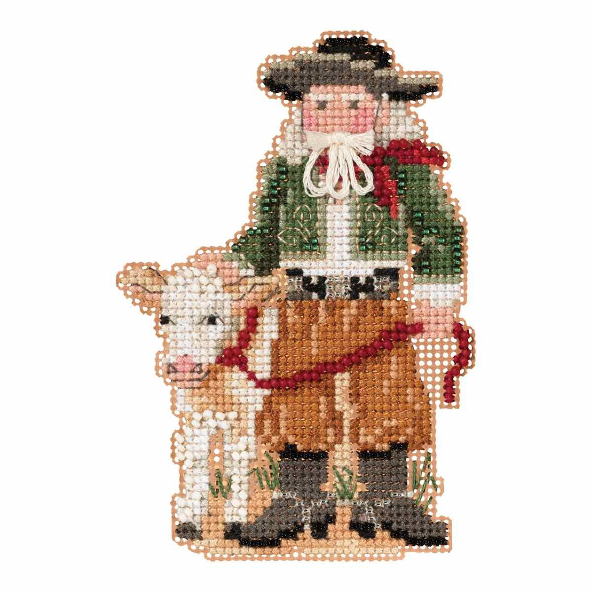 Pampas Santa cross stitch bead kit from Mill Hill MH-201931