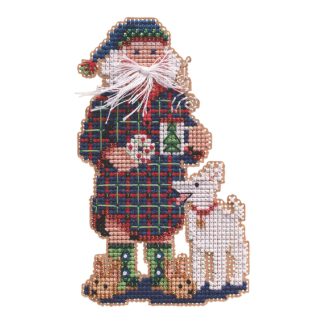 Christmas Morning Santa cross stitch bead kit from Mill Hill MH-202131