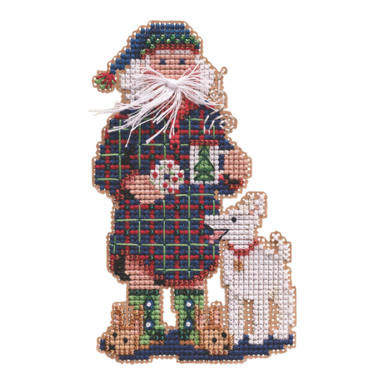 Christmas Morning Santa cross stitch bead kit from Mill Hill MH-202131