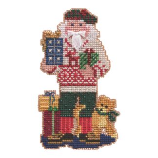 Christmas Giving Santa cross stitch bead kit from Mill Hill MH-202132