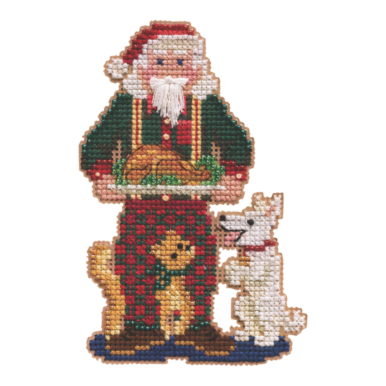 Christmas Memories Santa cross stitch bead kit from Mill Hill MH-202133