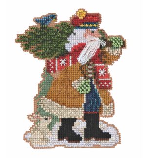 Douglas Fir Santa cross stitch bead kit from Mill Hill MH-202232