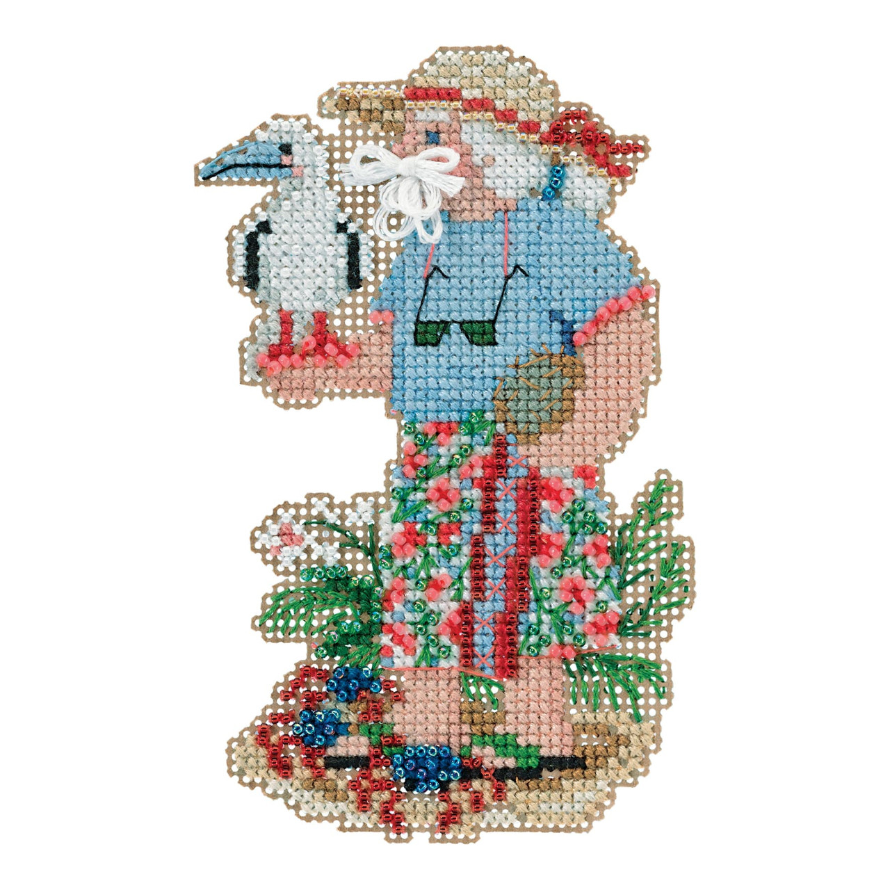 Christmas Island Santa cross stitch bead kit from Mill Hill MH-202303