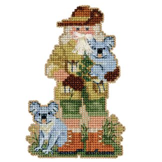 Koala Santa cross stitch bead kit from Mill Hill MH-202331