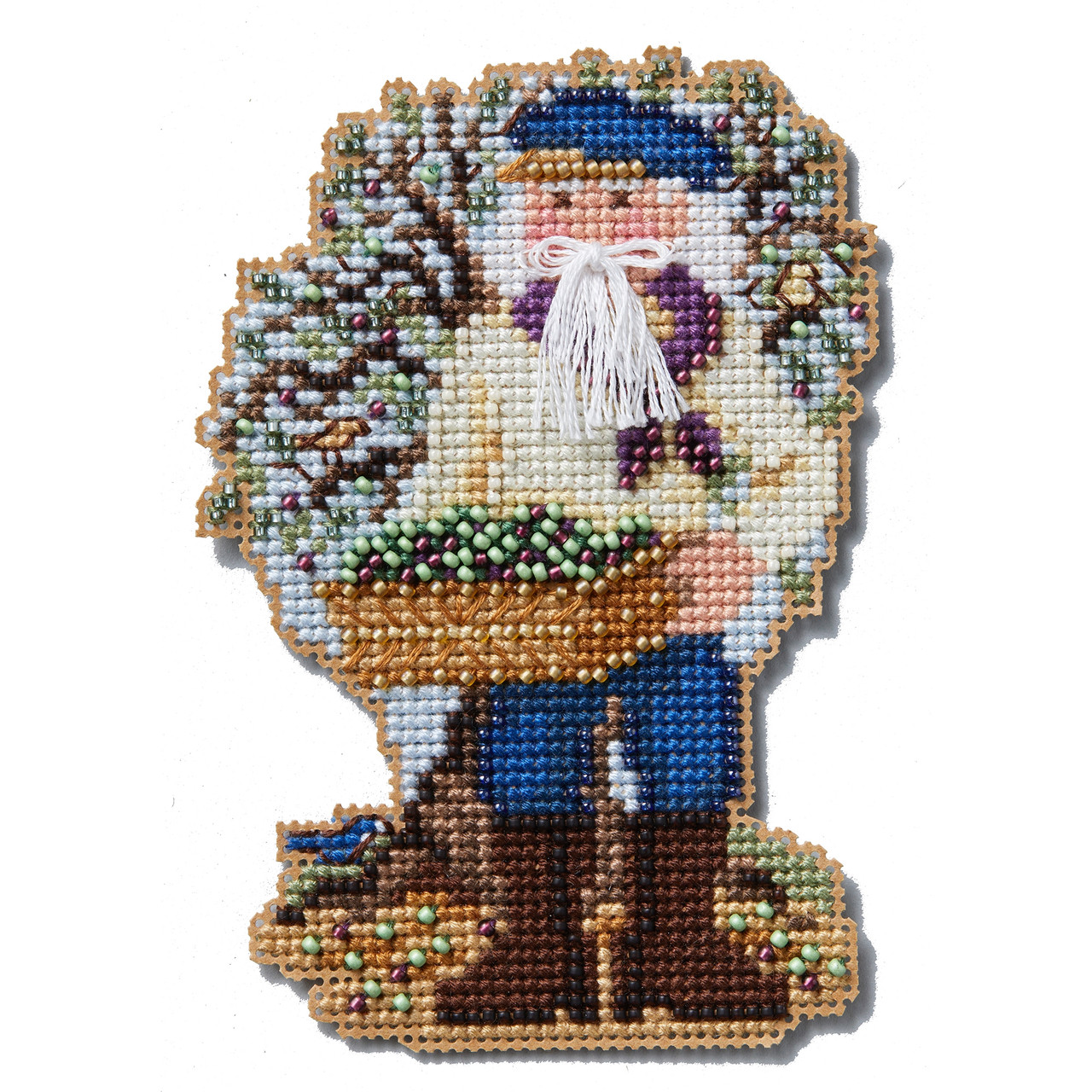 Olive Harvest Santa cross stitch bead kit from Mill Hill MH-202432