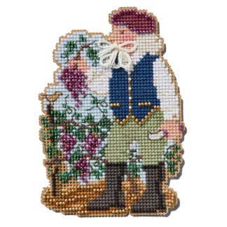 Vineyard Santa cross stitch bead kit from Mill Hill MH-202433