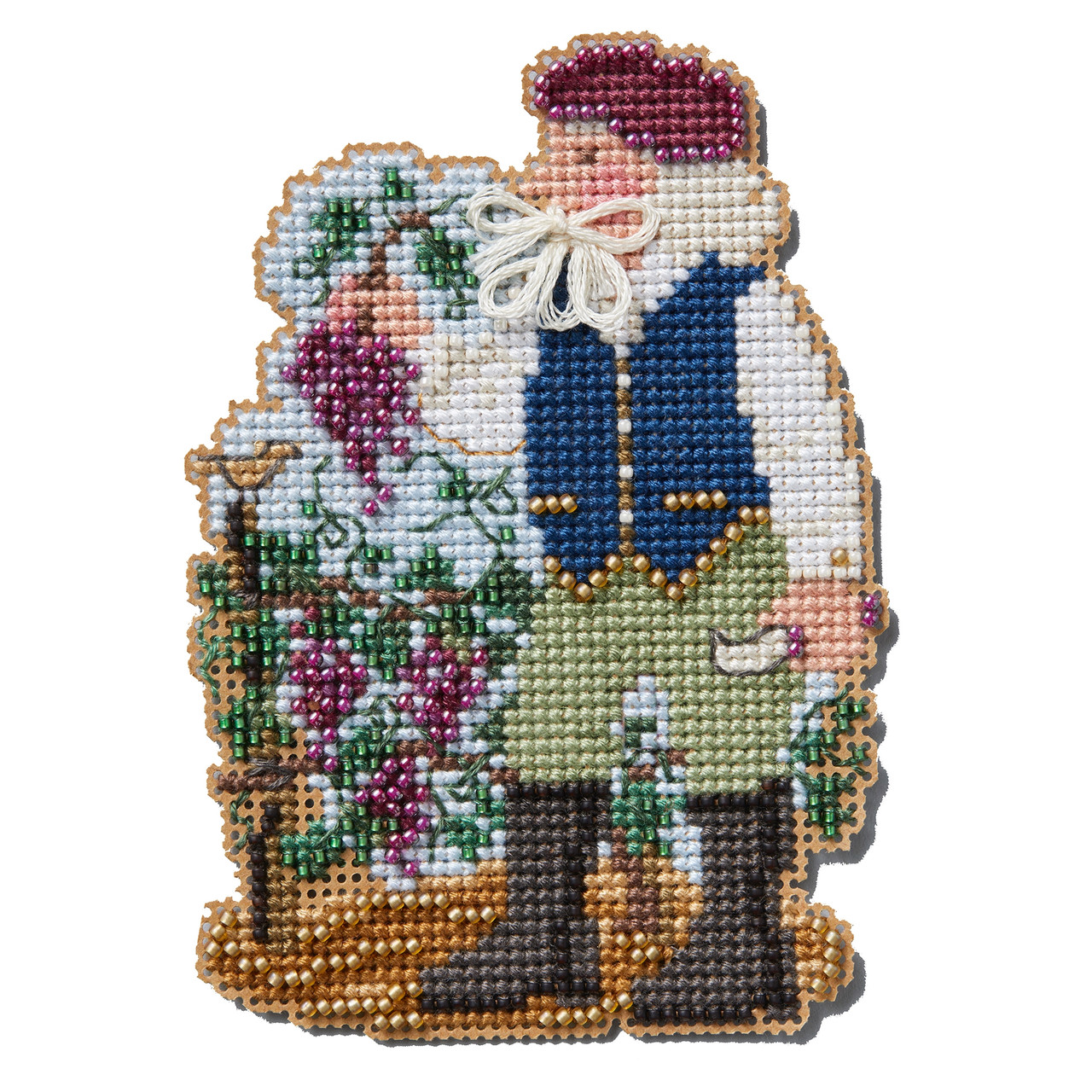Vineyard Santa cross stitch bead kit from Mill Hill MH-202433