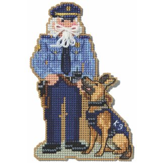 Police Officer Santa cross stitch bead kit from Mill Hill MH-202531