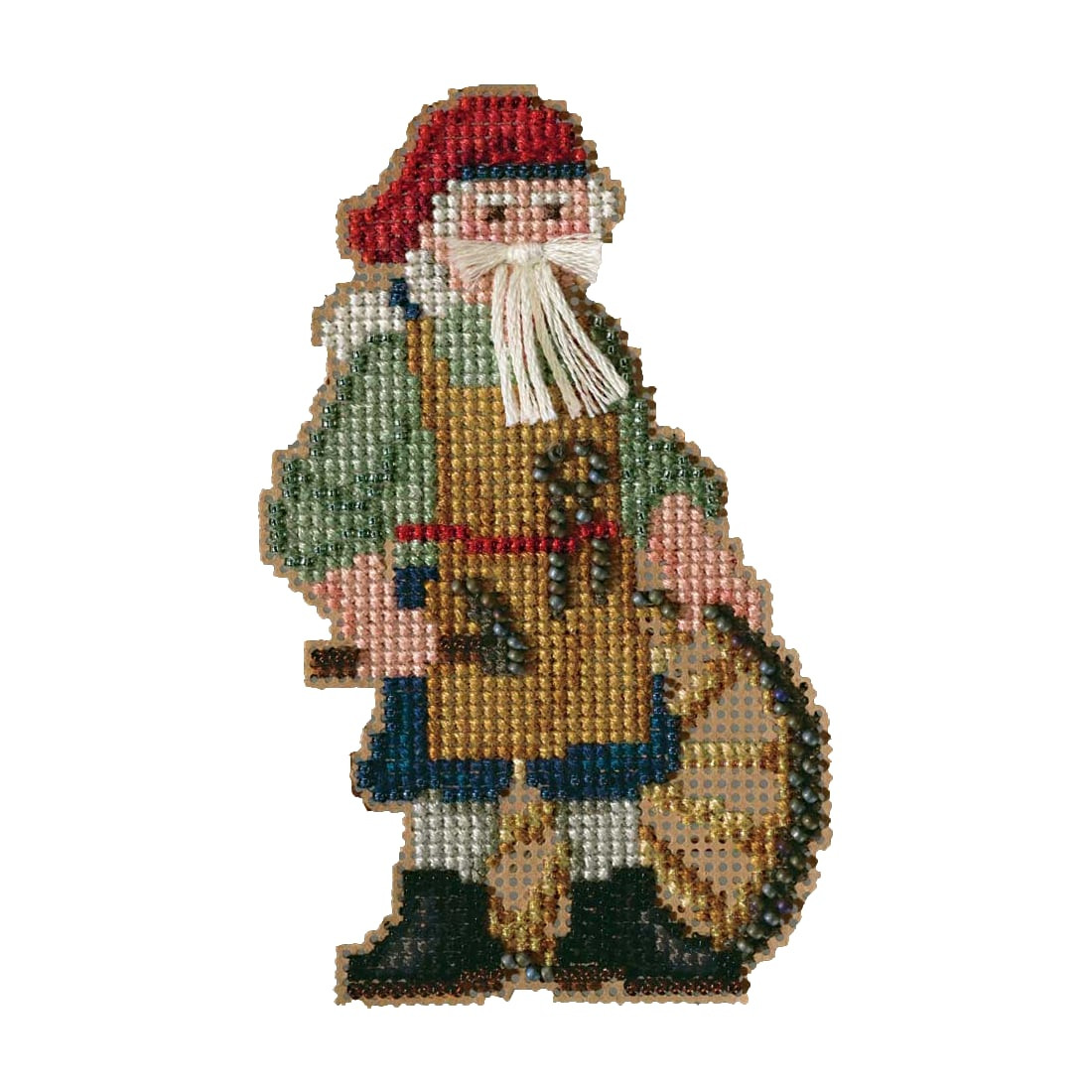 Jamestown Santa cross stitch bead kit from Mill Hill MH-203302