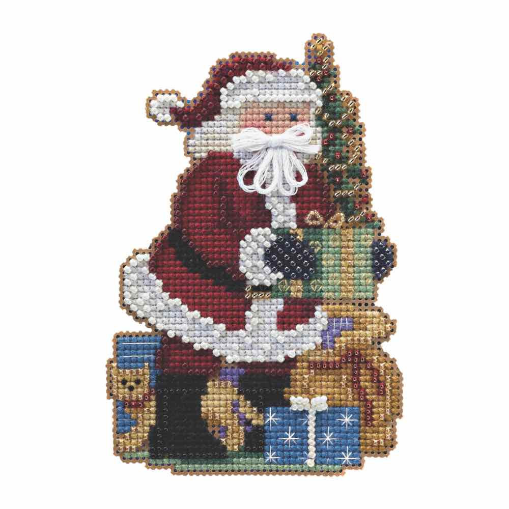 Merry Christmas Santa cross stitch bead kit from Mill Hill MH-204301
