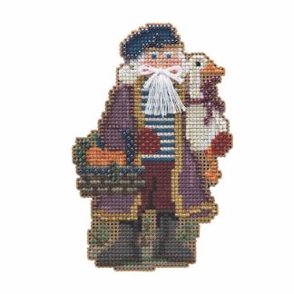 Joyeux Noel Santa cross stitch bead kit from Mill Hill MH-204302