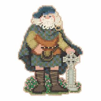 Scotland Santa cross stitch bead kit from Mill Hill MH-205301