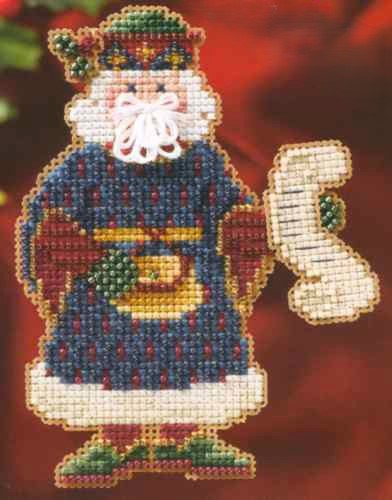 Canterbury Santa cross stitch bead kit from Mill Hill MH-206301