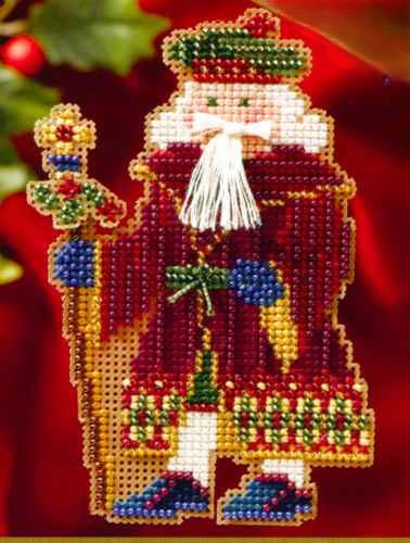 Avignon Santa cross stitch bead kit from Mill Hill MH-206302