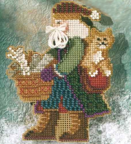 Smoky Mountain Santa cross stitch bead kit from Mill Hill MH-207303