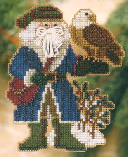 Pikes Peak Santa cross stitch bead kit from Mill Hill MH-208301