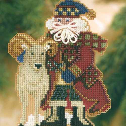 Teton Santa cross stitch bead kit from Mill Hill MH-208302