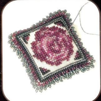 Vintage Rose Beaded Pin Pillow cross stitch bead kit from Mill Hill MH-BPP1