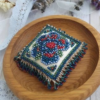 Victorian Posey Beaded Pin Pillow cross stitch bead kit from Mill Hill MH-BPP6