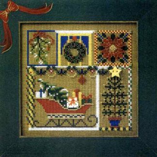 Holiday Greetings cross stitch bead kit from Mill Hill MH-CB149A