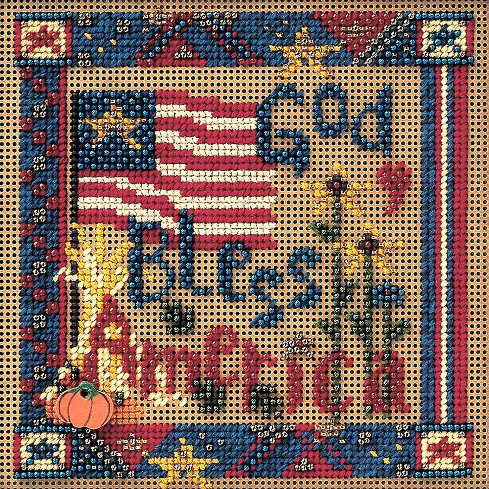 God Bless America cross stitch bead kit from Mill Hill MH-CB185