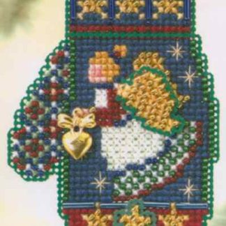 Angel Heart Charmed Mitten cross stitch bead kit from Mill Hill MH-CM50