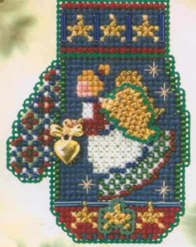 Angel Heart Charmed Mitten cross stitch bead kit from Mill Hill MH-CM50