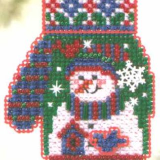 Snowman's Garden cross stitch bead kit from Mill Hill MH-CM53