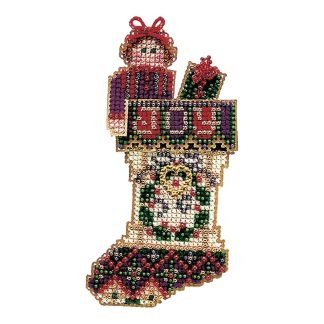 Joyful Stocking cross stitch bead kit from Mill Hill MH-CS44