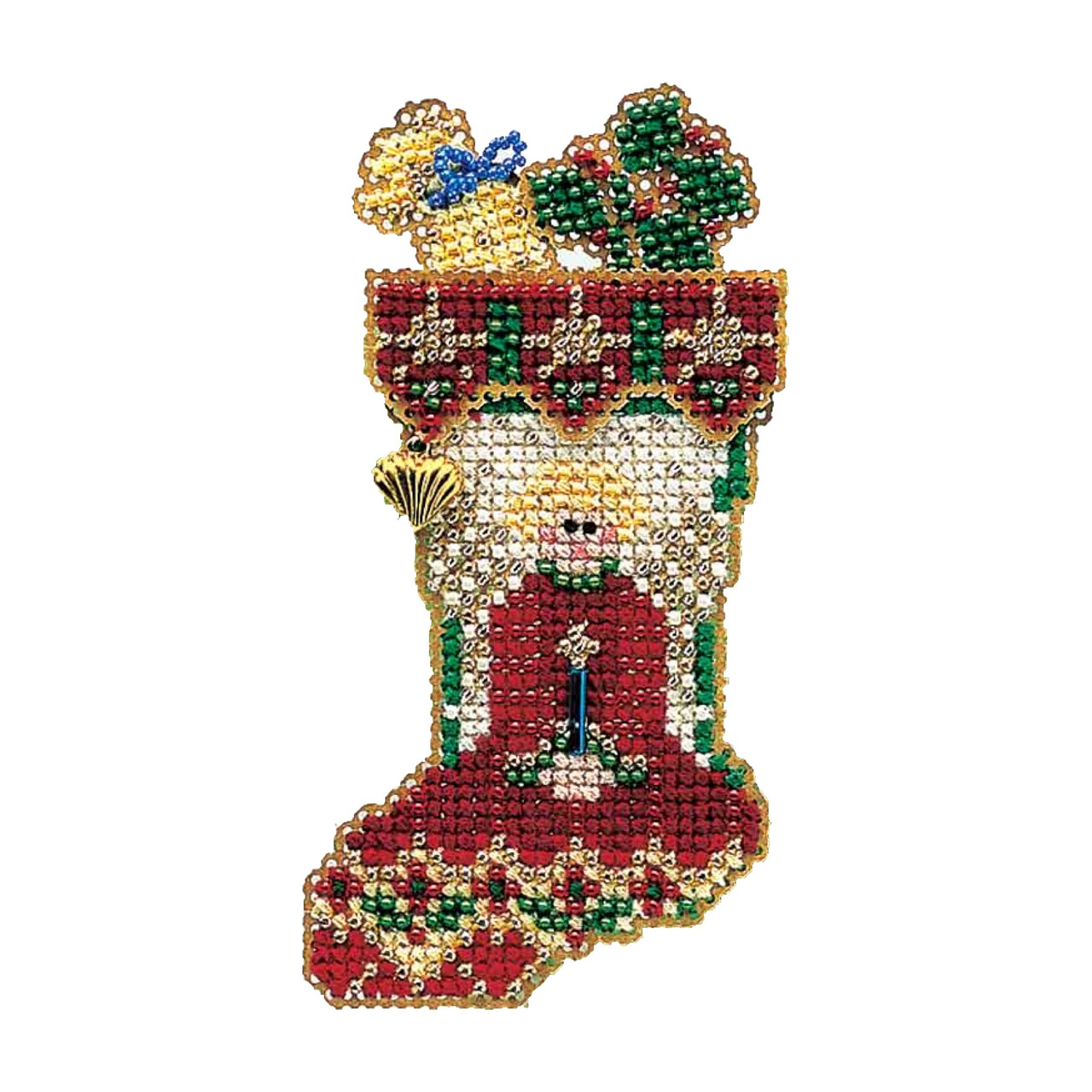 Angelic Stocking cross stitch bead kit from Mill Hill MH-CS46