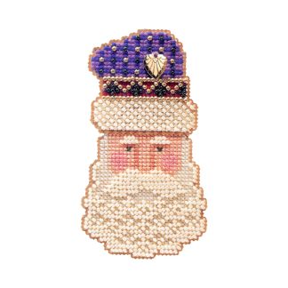 Father Christmas Charmed Santa Face cross stitch bead kit from Mill Hill MH-CSF14