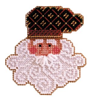 Father Frost Charmed Santa Face cross stitch bead kit from Mill Hill MH-CSF31