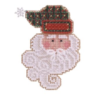Joyful Santa Charmed Santa Face cross stitch bead kit from Mill Hill MH-CSF33
