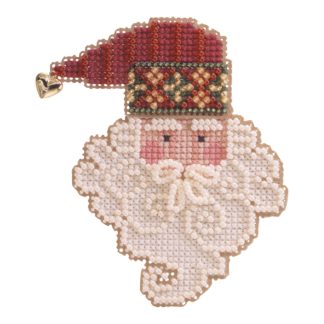Santa Noel Charmed Santa Face cross stitch bead kit from Mill Hill MH-CSF34