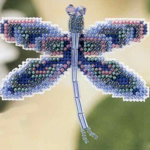 Sapphire Dragonfly cross stitch bead kit from Mill Hill MH-DF1