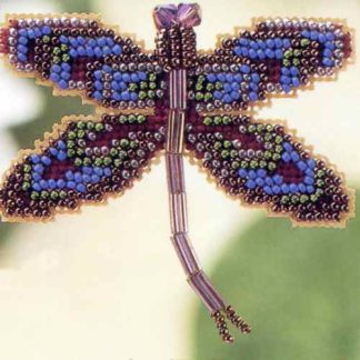 Royal Mauve Dragonfly cross stitch bead kit from Mill Hill MH-DF2
