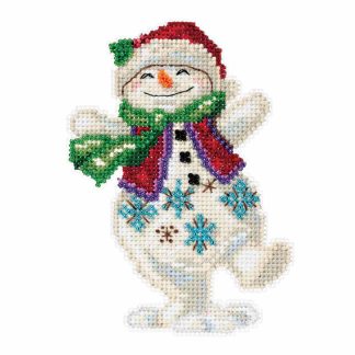 Snowman Dancing cross stitch bead kit from Mill Hill MH-JS201613