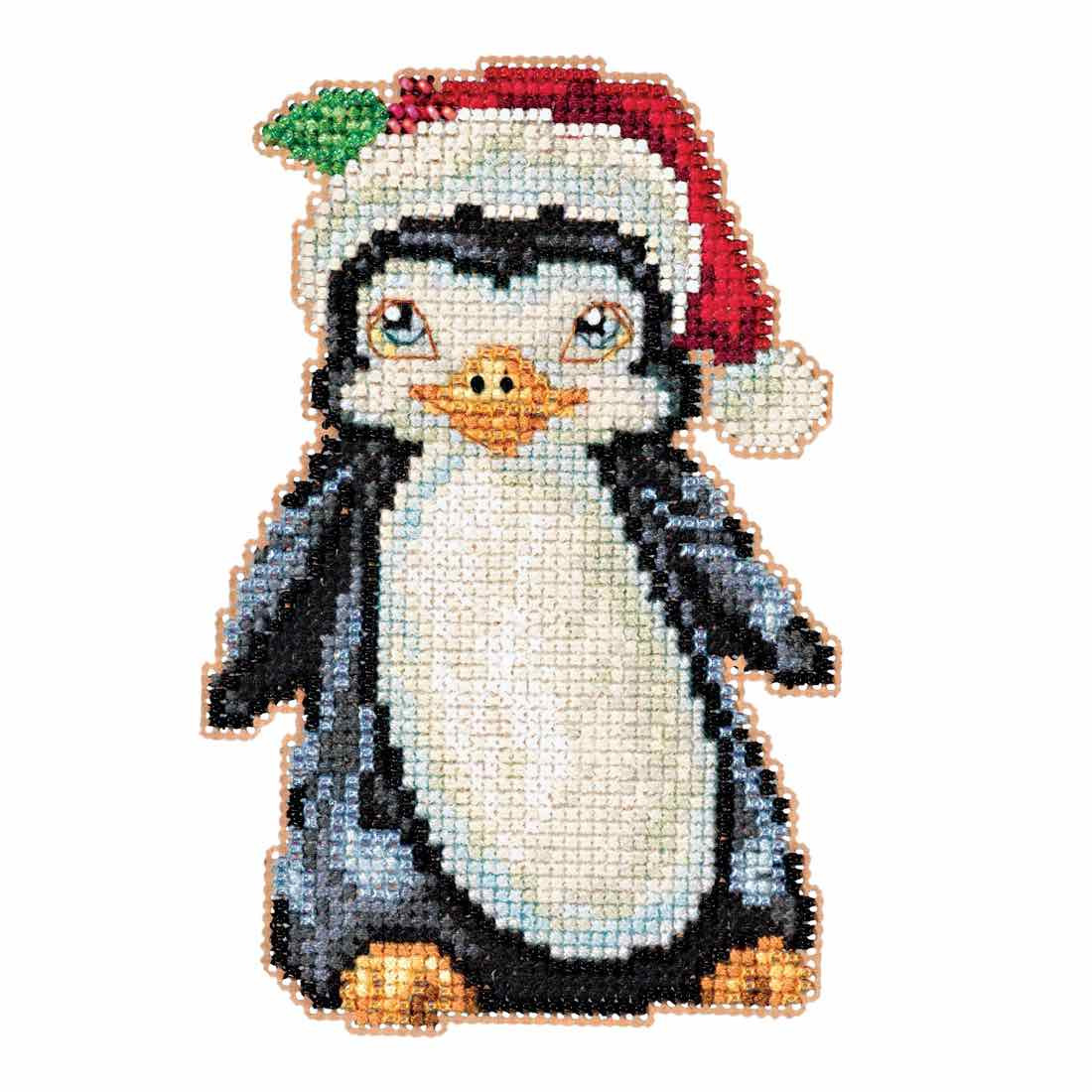 Penguin cross stitch bead kit from Mill Hill MH-JS201614