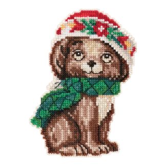 Puppy cross stitch bead kit from Mill Hill MH-JS201915