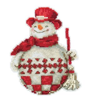 Nordic Snowman cross stitch bead kit from Mill Hill MH-JS201916