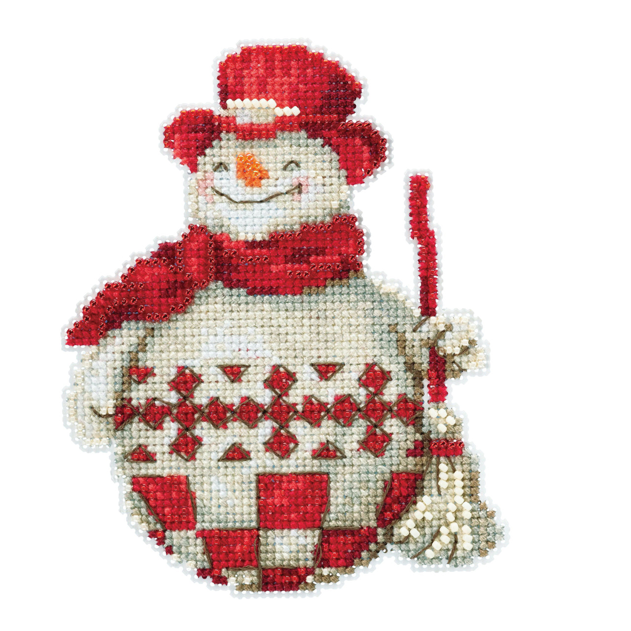 Nordic Snowman cross stitch bead kit from Mill Hill MH-JS201916